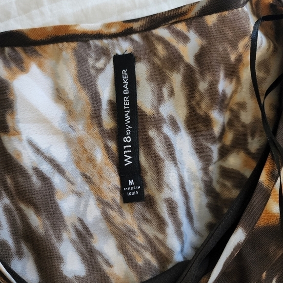 W118 by Walter Baker Womens Jessi Animal Print Mid Sleeves Dress size medium - Picture 3 of 7